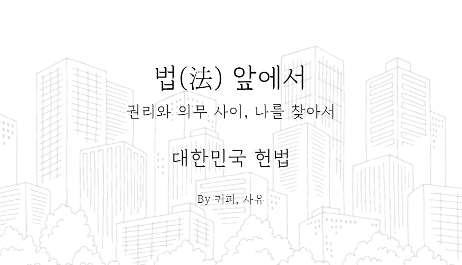 법(法) 앞에서. 대한민국 헌법